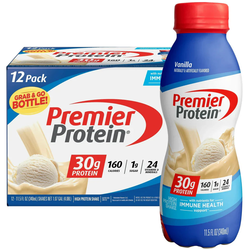 Premier Protein Shake, 30g Protein, 1g Sugar, 12 Pack