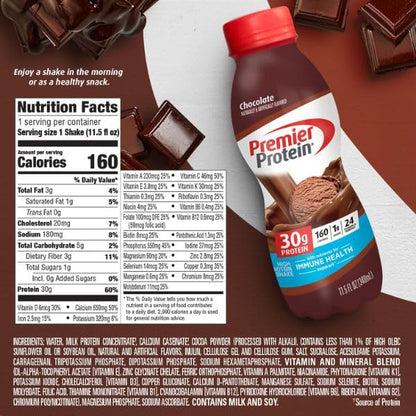 Premier Protein Shake, 30g Protein, 1g Sugar, 12 Pack